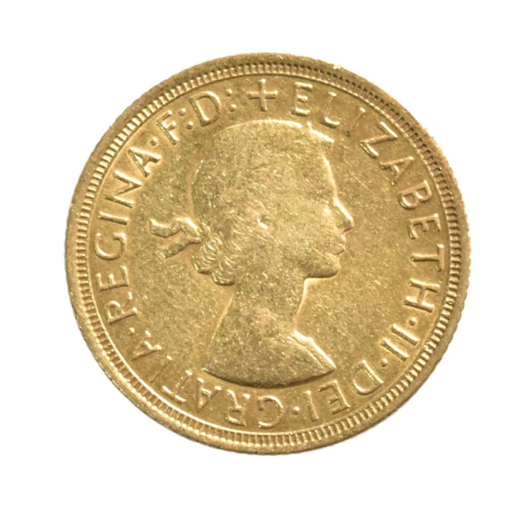 Moneda De Oro Soberano 1962 Reino Unido Elizabeth II