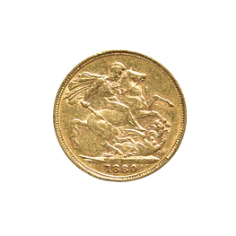 Moneda Soberano De Oro Reino Unido 1880 Reina Victoria