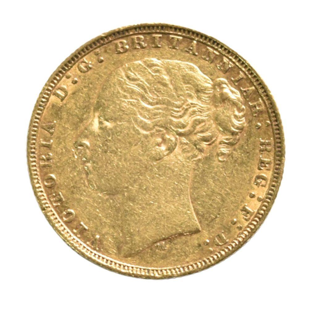 Moneda Soberano De Oro Reino Unido 1880 Reina Victoria