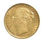 Moneda Soberano De Oro Reino Unido 1880 Reina Victoria