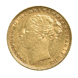 Moneda Soberano De Oro Reino Unido 1880 Reina Victoria