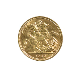 Moneda Británica Sovereign de Oro (Reina Isabel II, año 1962)