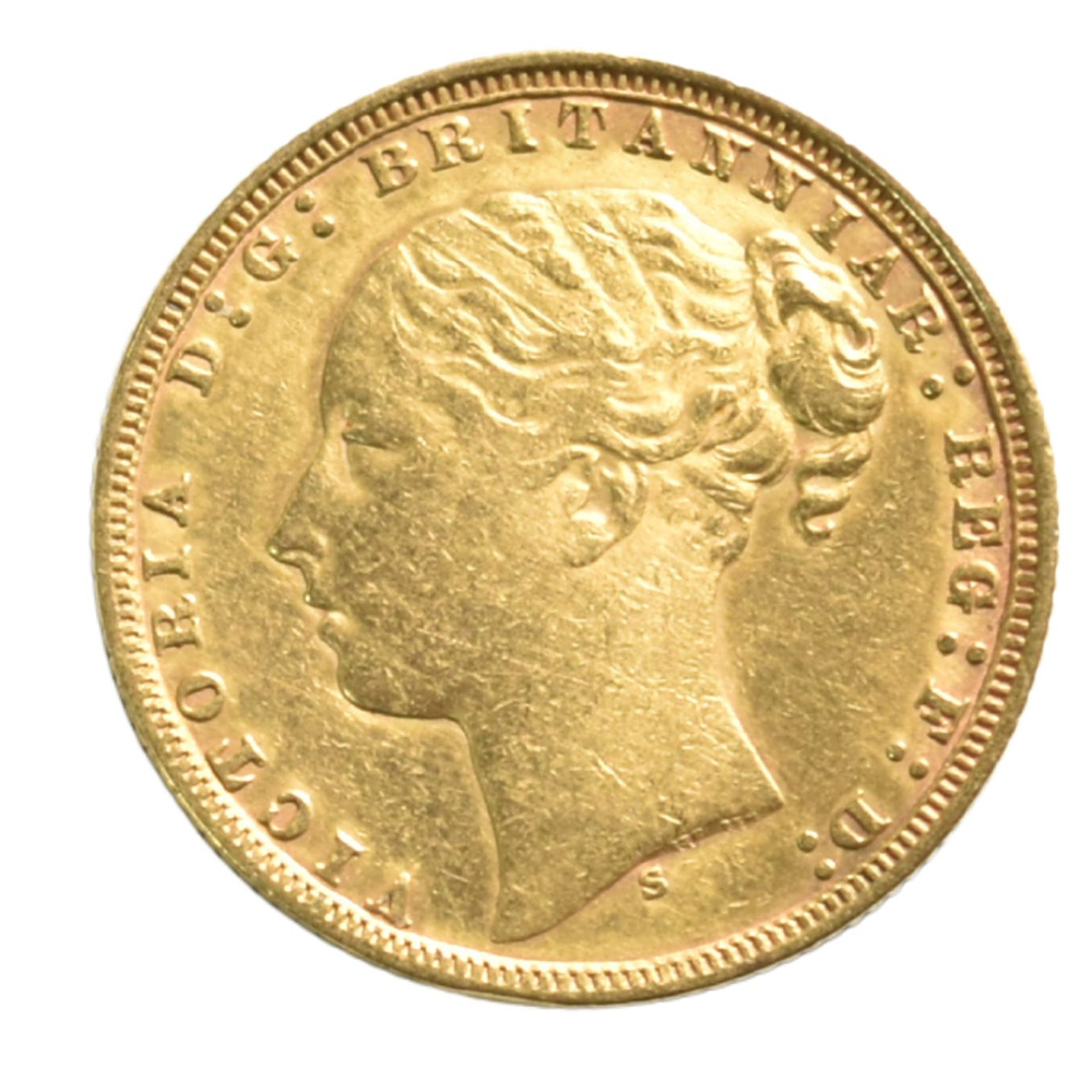 Moneda De Oro Soberano Reino Unido 1871 Victoria San Jorge