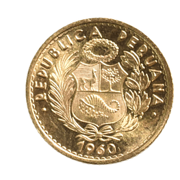 Moneda de Oro  10 Soles Perú Año 1960