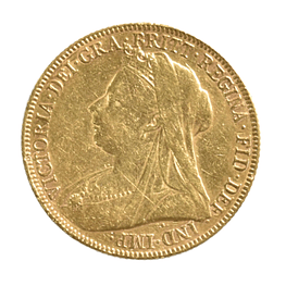 Moneda De Oro Soberano Reino Unido 1901 Reina Victoria