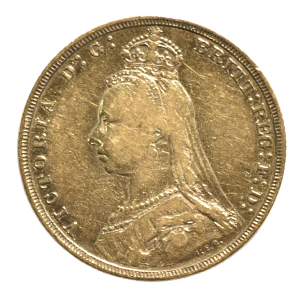 Soberano De Oro Amarillo 22K Reina Victoria 1889 (Reino Unido)