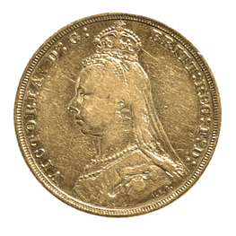 Soberano De Oro Amarillo 22K Reina Victoria 1889 (Reino Unido)