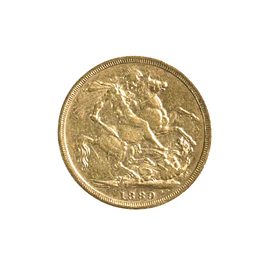 Soberano De Oro Amarillo 22K Reina Victoria 1889 (Reino Unido)
