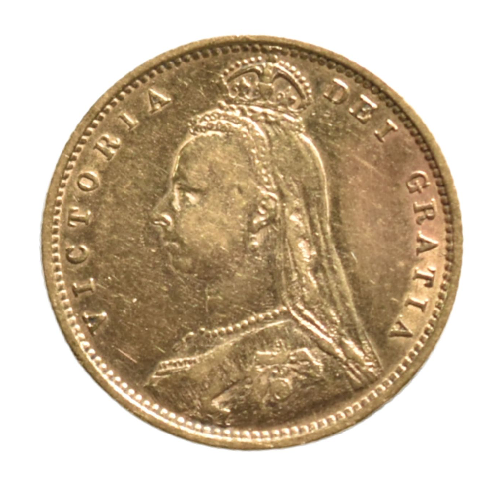 Moneda De Oro Medio Soberano 1892 Victoria 22K