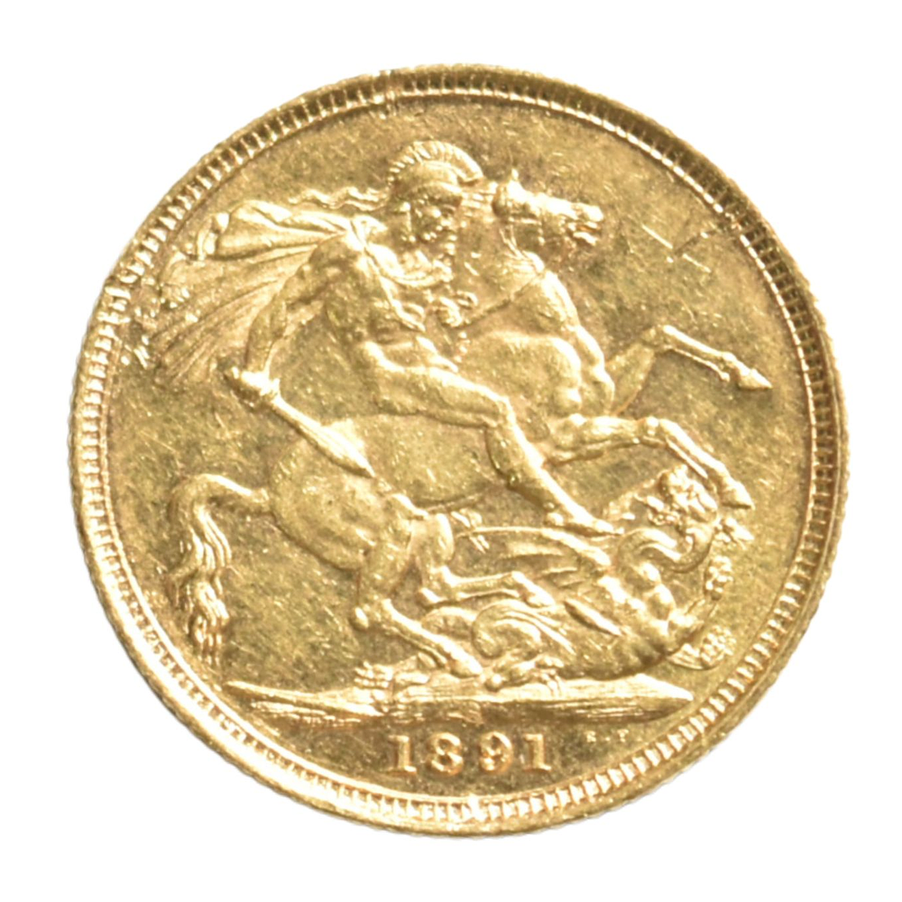 Moneda Soberano De Oro 1891 Reino Unido Victoria