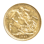 Moneda Soberano De Oro 1891 Reino Unido Victoria