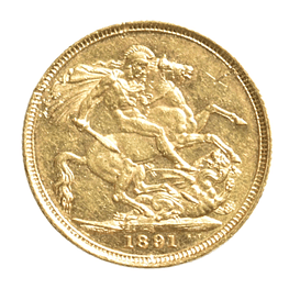 Moneda Soberano De Oro 1891 Reino Unido Victoria