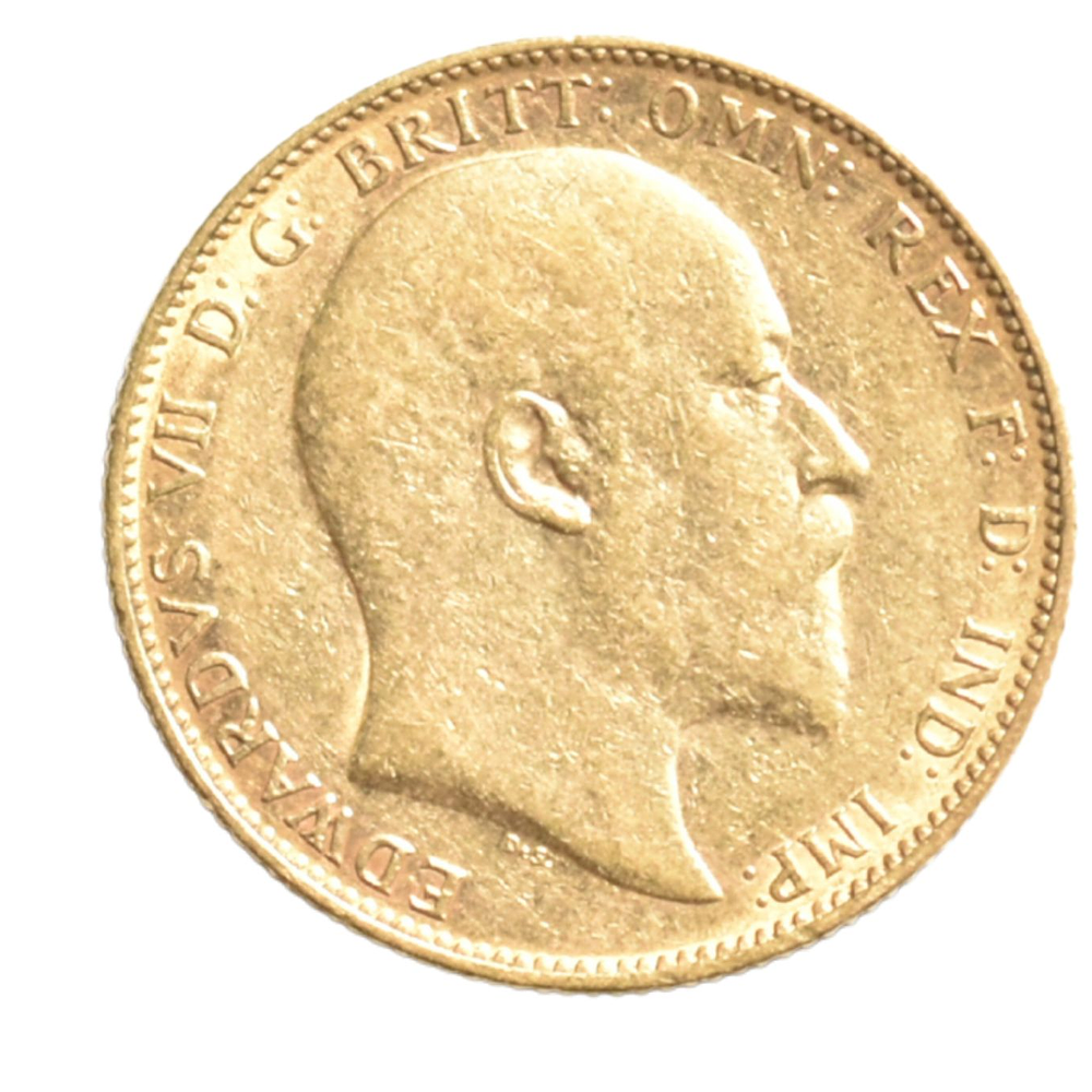 Moneda Soberano De Oro 22K Reino Unido 1904 Eduardo VII