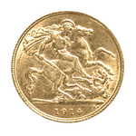 Moneda Medio Soberano De Oro Reino Unido 1892