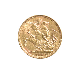 Moneda Soberano De Oro Reino Unido 1889 Victoria Jubileo