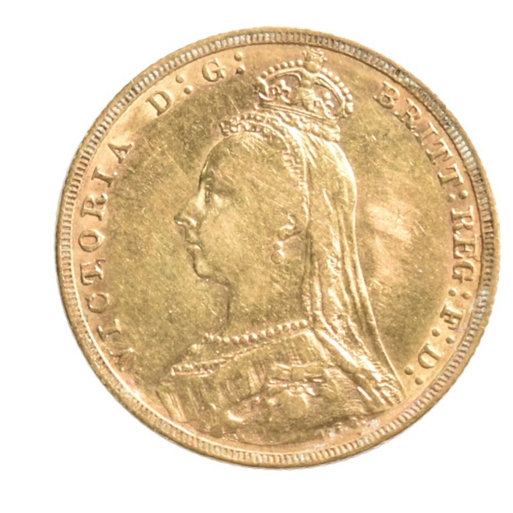 Moneda Soberano De Oro Reino Unido 1889 Victoria Jubileo