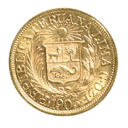 Moneda De Oro 1/2 Libra Perú 1905