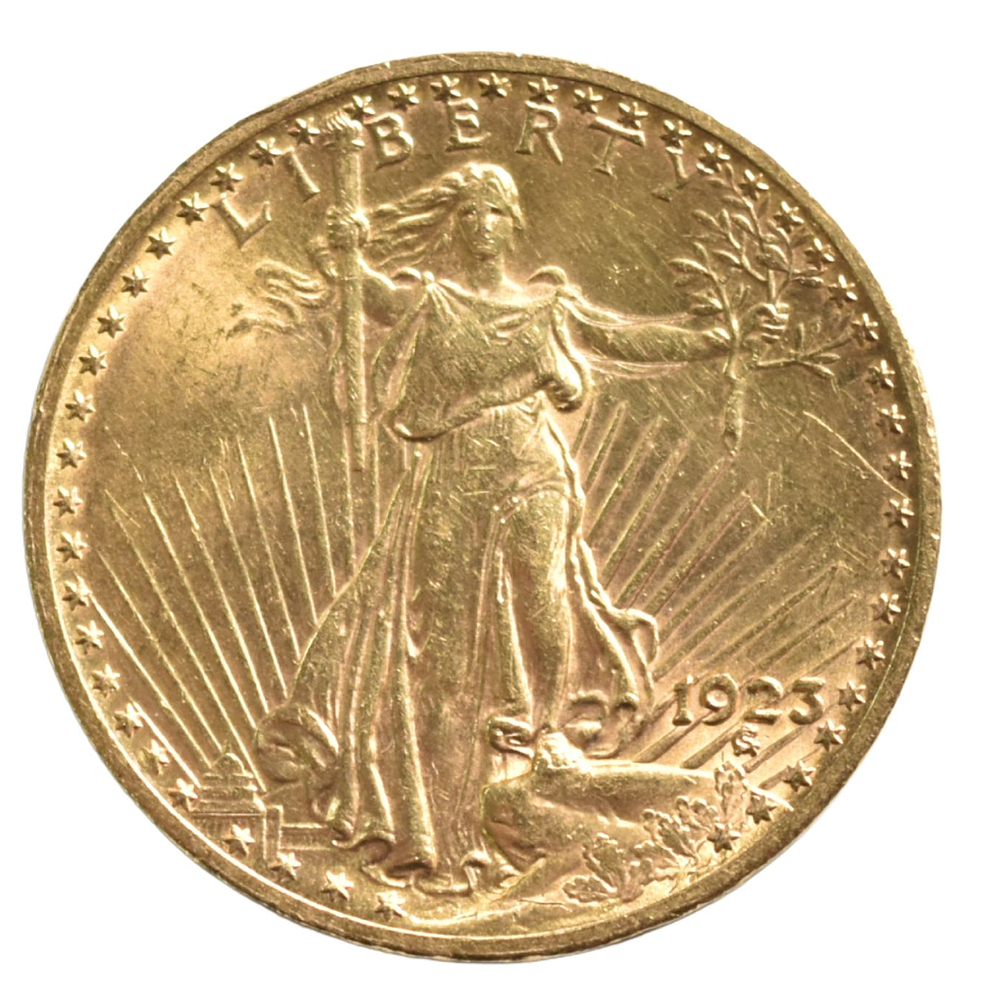Moneda De Oro Estados Unidos 20 Dollars Liberty Saint-Gaudens 1923