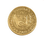 Moneda de Oro 1 Libra Perú 1902