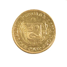 Moneda de Oro 1 Libra Perú 1902
