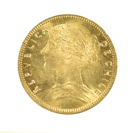 Moneda de Oro 20 Pesos Chile 1910