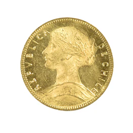 Moneda de Oro 20 Pesos Chile 1915