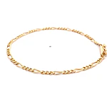 Pulsera de Oro Amarillo 18K Figaro 3x1