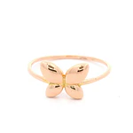Anillo de Oro Amarillo 18K Mariposa