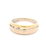 Anillo de Dos Oros 18K Calado con 2 Diamantes