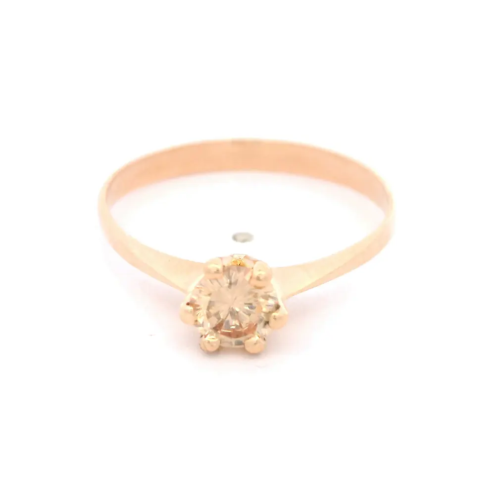 Anillo de Oro Amarillo 18K Solitario