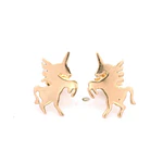 Aros de Oro Amarillo 18K Unicornio