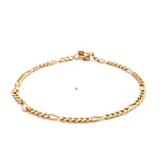 Pulsera de Oro Amarillo 18K Figaro 5x1