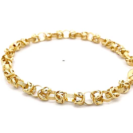 Pulsera de Oro Amarillo 18K Camino del Inca