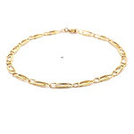 Pulsera de Oro Amarillo 18K Ojo de Perdiz