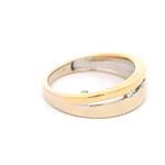 Anillo de Dos Oros 18K Calado con 2 Diamantes