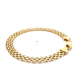 Pulsera de Oro Amarillo 18K Tejido Chino
