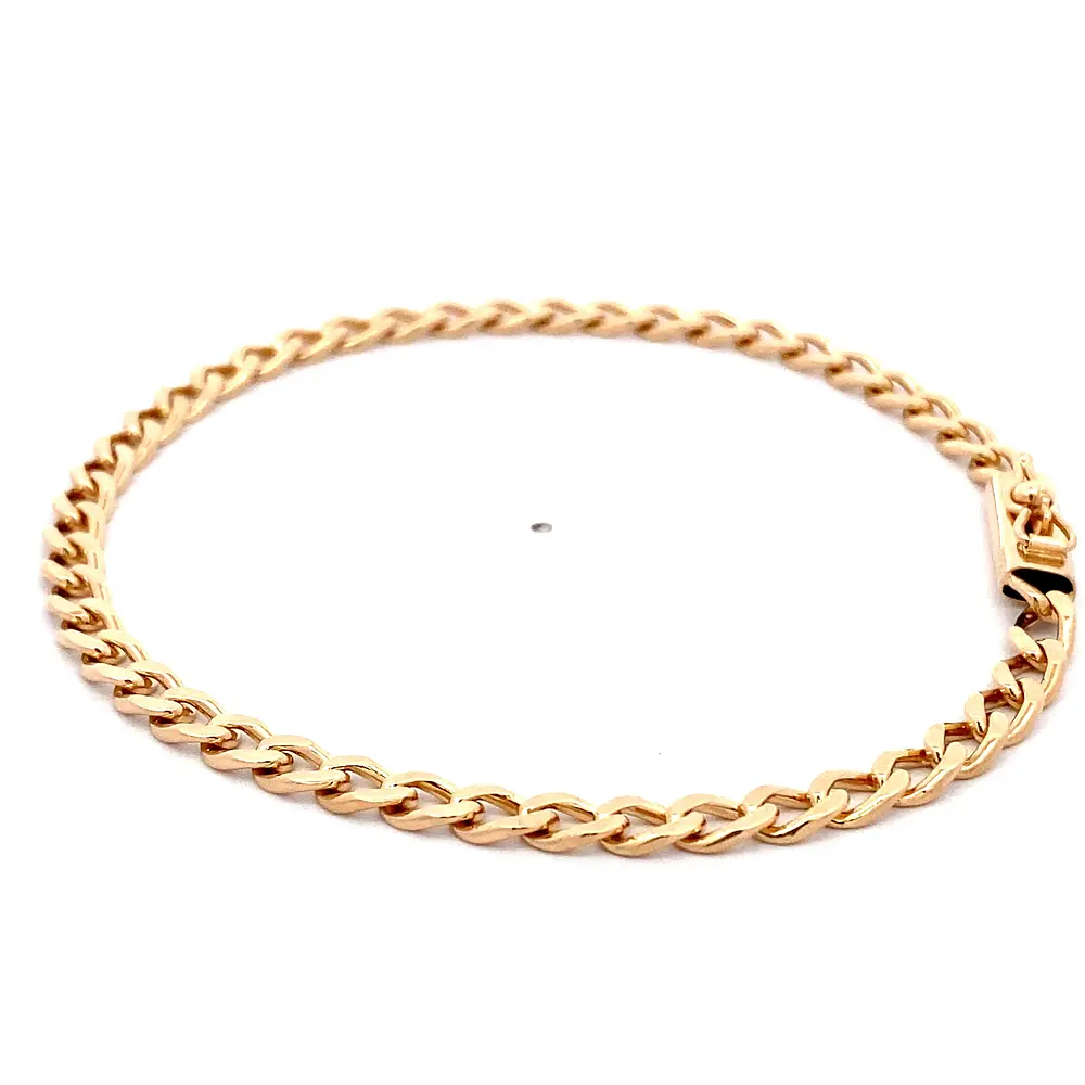 Pulsera de Oro Rosado 18K Barbada