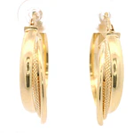 Aros de Oro Amarillo 18K Tubular Triple