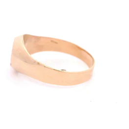 Anillo de Oro Amarillo 18K Sello Ovalado Liso