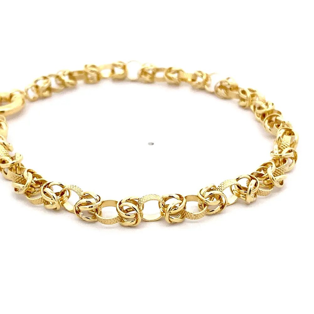 Pulsera de Oro Amarillo 18K Camino del Inca