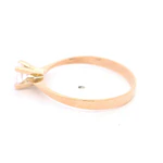 Anillo de Oro Amarillo 18K Solitario con 1 Piedra Incolora