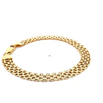 Pulsera de Oro Amarillo 18K Tejido Chino
