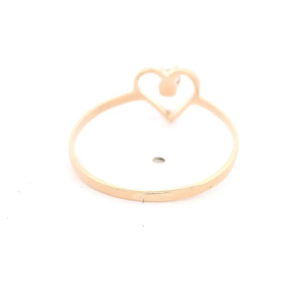 Anillo de Oro Amarillo 18K Solitario Corazón