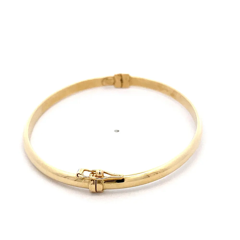 Pulsera de Oro Amarillo 18K Esclava Lisa