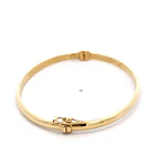 Pulsera de Oro Amarillo 18K Esclava Lisa
