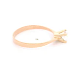 Anillo de Oro Amarillo 18K Solitario con 1 Piedra Incolora