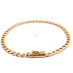 Pulsera de Oro Rosado 18K Barbada