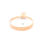 Anillo de Oro Amarillo 18K Solitario con 1 Piedra Incolora