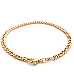 Pulsera de Oro Rosado 18K Barbada