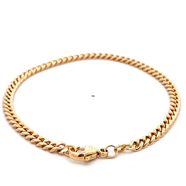 Pulsera de Oro Rosado 18K Barbada